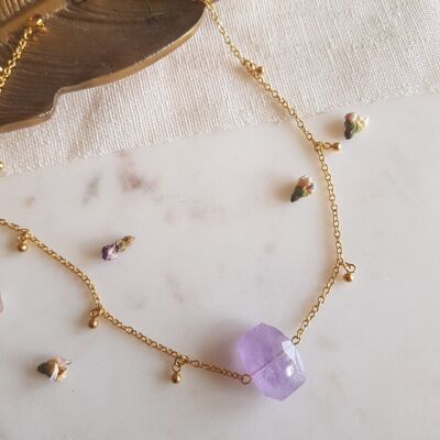 COLLAR LILA AMETRINE PAMPILLES