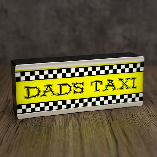 Light Up Room Signs Dads Taxi