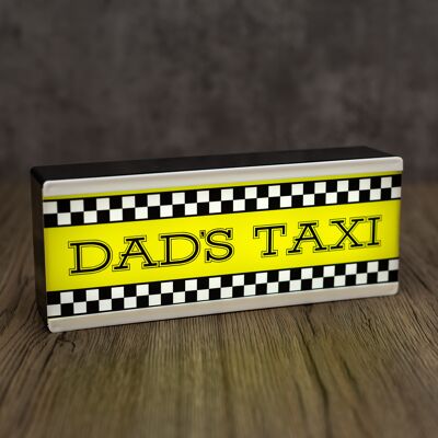 Beleuchtete Zimmerschilder Dads Taxi