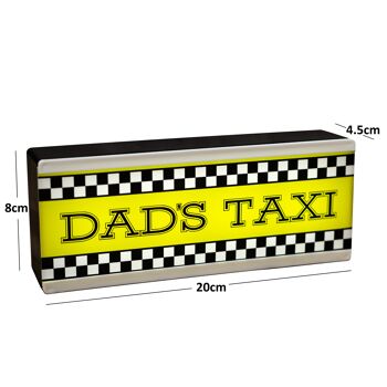 Enseignes de chambre lumineuses Papas Taxi 2