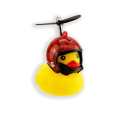 Bicycle rubber ducky with helmet | Spider
