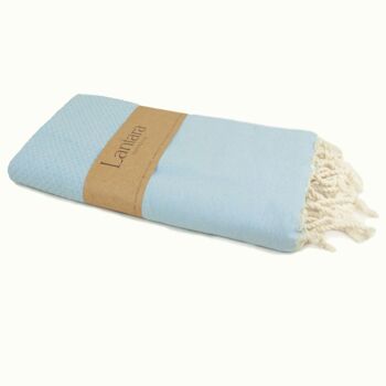 Hamamdoek Fouta Honingraat - Bleu clair - 100x200cm