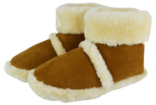 Slipper Snob - Mens Booties Slippers | Memory Foam | Fleece Inner | Indoor House Slipper Boots | Ankle Boots with Fluffy Collar