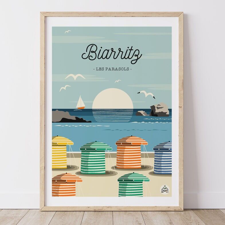 BIARRITZ Poster – Die Sonnenschirme
