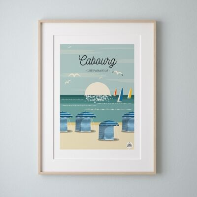 Cabourg - Gli ombrelloni - Poster