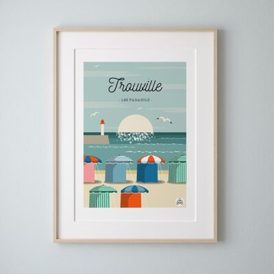 TROUVILLE - Les Parasols - Affiche