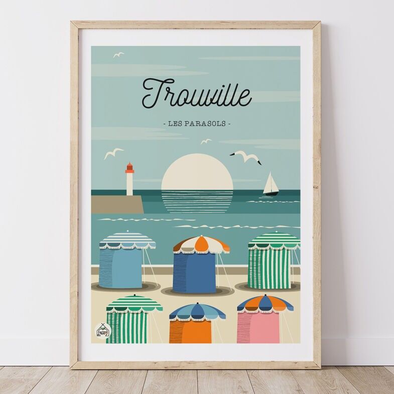 Poster TROUVILLE - Die Sonnenschirme