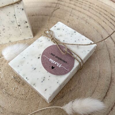 Merci solid soap - zero waste ecological gift idea - random pattern - Teacher, childcare worker