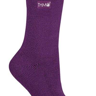 THMO - 1 par de calcetines térmicos cálidos con forro polar grueso para mujer para invierno