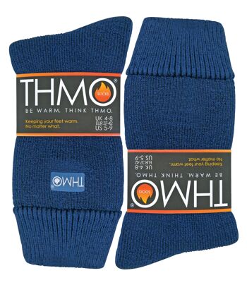 THMO - 1 paire de chaussettes thermiques chaudes doublées en polaire épaisse pour l'hiver 4