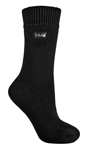 THMO - 1 paire de chaussettes thermiques chaudes doublées en polaire épaisse pour l'hiver 5
