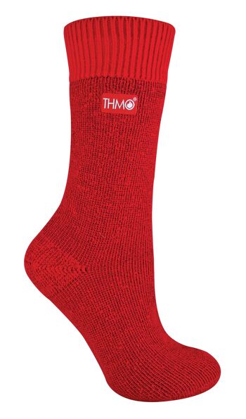 THMO - 1 paire de chaussettes thermiques chaudes doublées en polaire épaisse pour l'hiver 11