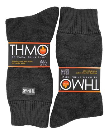 THMO - 1 paire de chaussettes thermiques chaudes doublées en polaire pour homme pour l'hiver 8