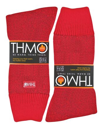 THMO - 1 paire de chaussettes thermiques chaudes doublées en polaire pour homme pour l'hiver 10