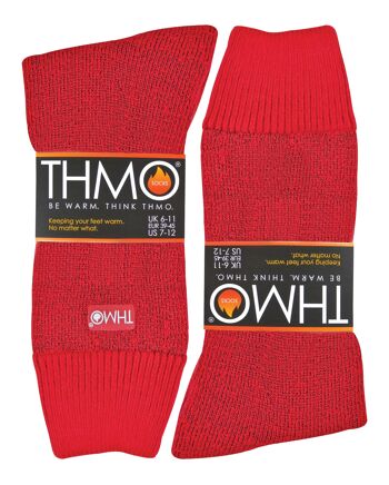 THMO - Chaussettes doublées en polaire thermique pour hommes avec poignées antidérapantes 6