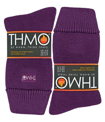 THMO - Chaussettes de lit thermiques confortables pour femmes avec pinces antidérapantes 4