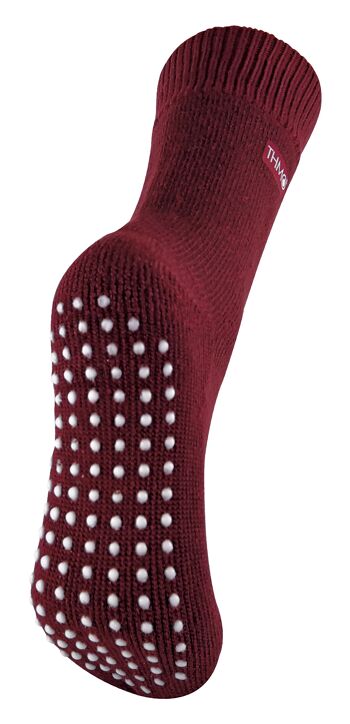 THMO - Chaussettes de lit thermiques confortables pour femmes avec pinces antidérapantes 5