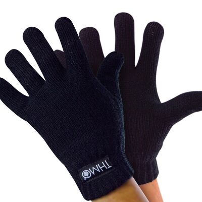 Childrens Thinsulate Gloves for Winter | THMO | Boys & Girls Knitted Thermal Full Finger Gloves for Kids