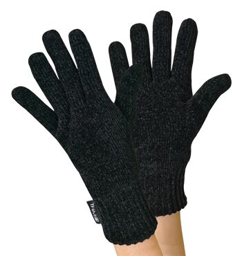 Ensemble bonnet et gants Thinsulate pour femme | THMO | Bonnet et gants côtelés en chenille douce pour femme 2