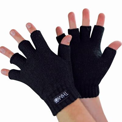 Kids Winter Fingerless Gloves | THMO | Thermal Warm Fleece Lined Thinsulate Gloves for Kids