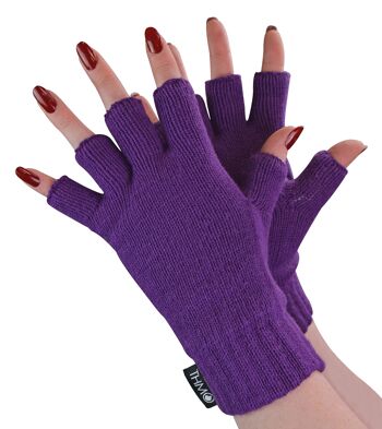 Gants thermiques sans doigts pour femmes | THMO | Gants d'hiver Thinsulate doux doublés en polaire pour femmes 3