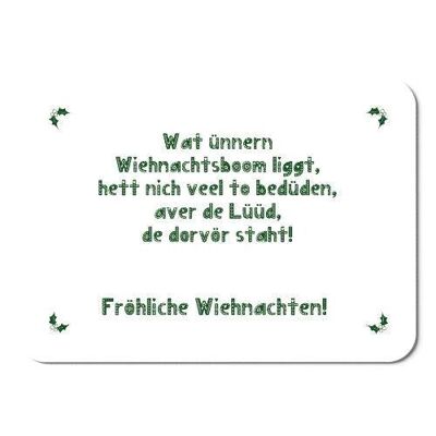 Postkarten "Wat ünnern Wiehnachtsboom liggt"