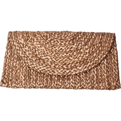 Envelope-size pouch in natural straw