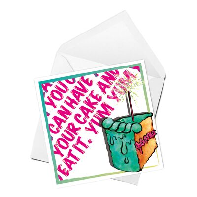 Cake Slice Greetings Card