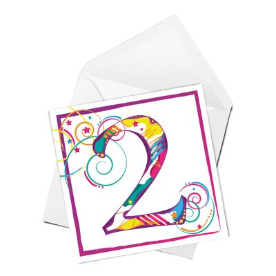 Age 2 birthday card