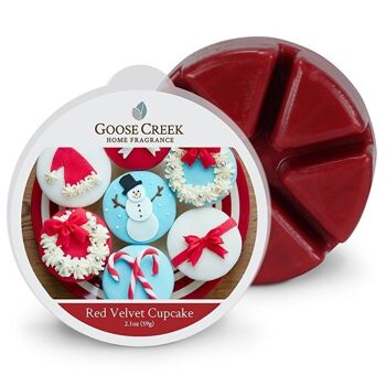 Cupcake en velours rouge Goose Creek Candle® Cire fondue 1