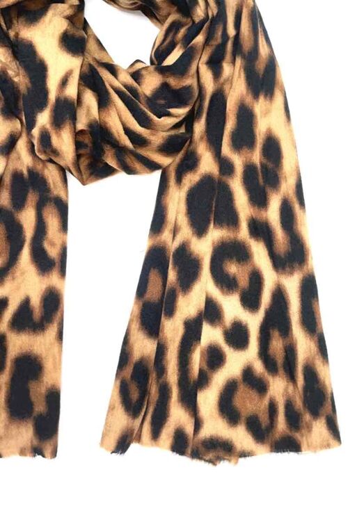Echarpe épais doux motif léopard