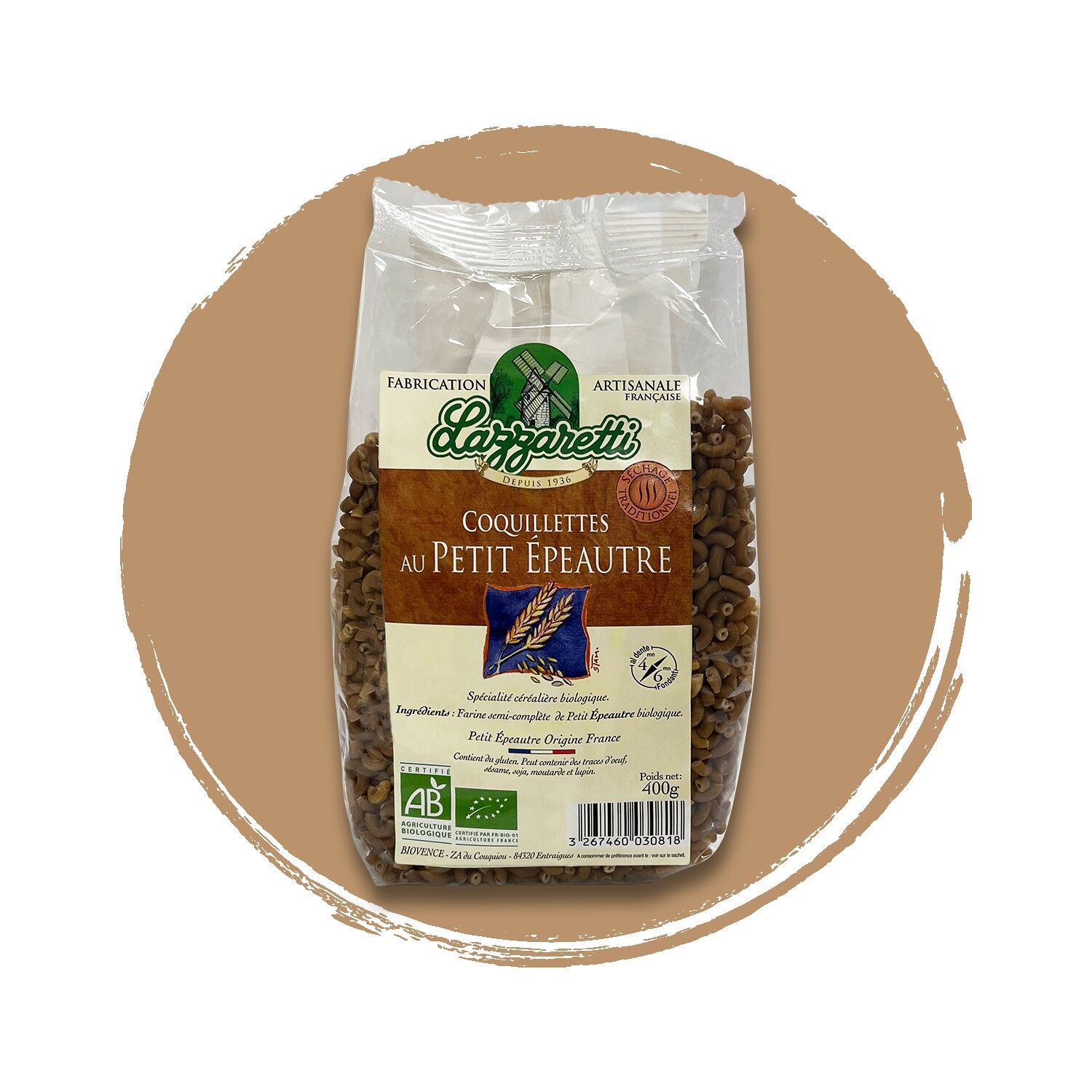 LAZZARETTI - Pasta, Coquillette, small spelt, organic