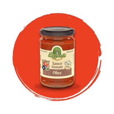 Jar, sauce, tomato, olives, organic