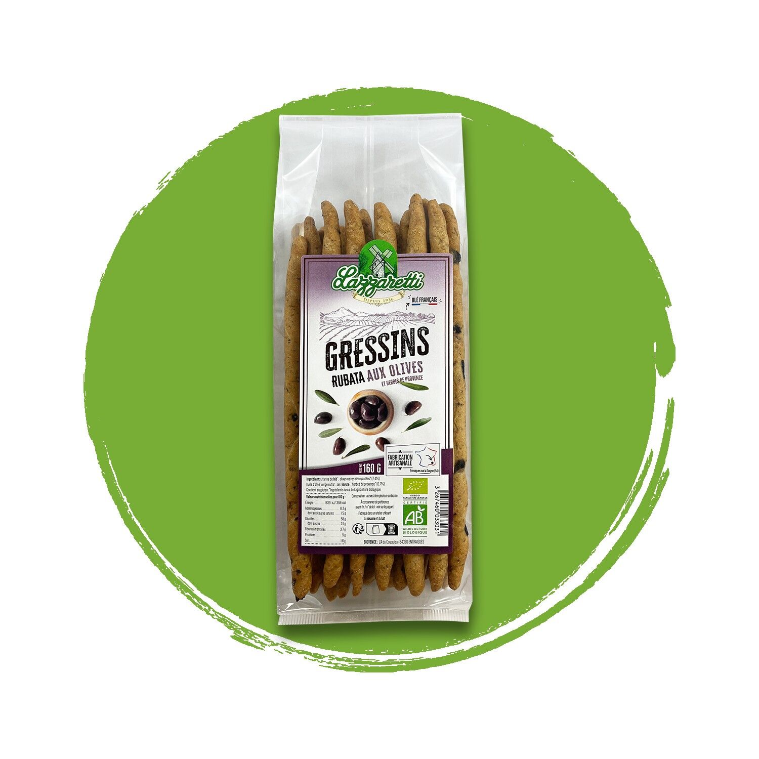 Buy wholesale Aperitif, Breadsticks, olives, Provence herbs, organic