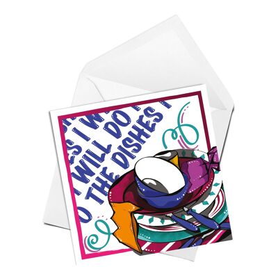I will do the dishes greeting card
