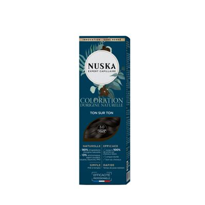 Coloración natural tono sobre tono N°3 castaño oscuro Nuska 80 ml