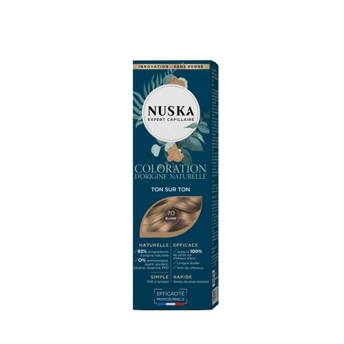 Coloration naturelle ton sur ton N°7 blond Nuska 80 ml