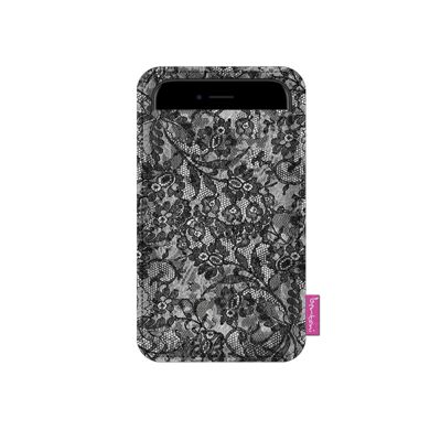 Funda para smartphone Kostancia de fieltro gris Bertoni