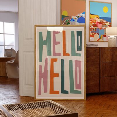 Hello Hello Typography Art Print