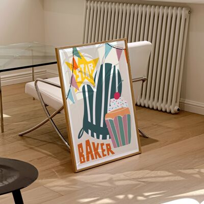 Star Baker GBBO Baking Art Print