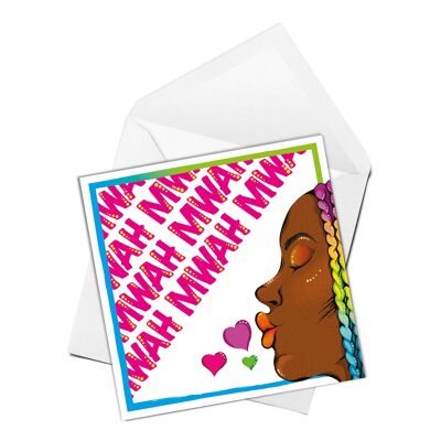 MWAH! Kiss Greeting Card