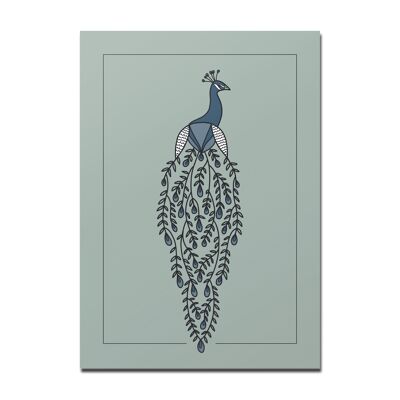 Postcard peacock
