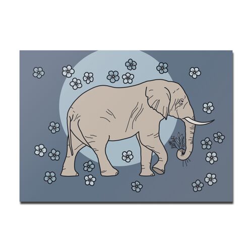 Postkarte Elefant