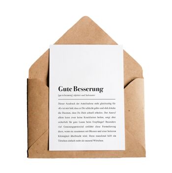 Get well soon définition : carte de vœux avec enveloppe 6