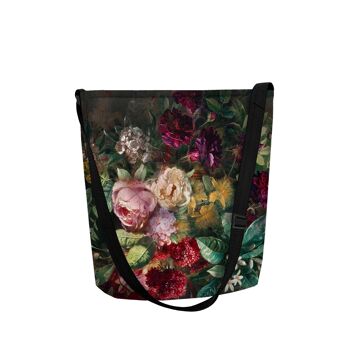 Borsa A Tracolla Bouquet En Feltro Antracite Della Linea Funky Bertoni 1