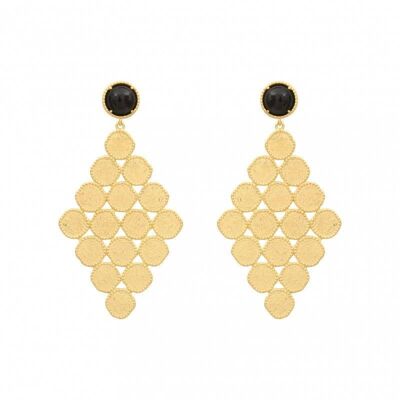 Boucle d'oreille COLLECTION CONSTANCE MAIA Agate Noire