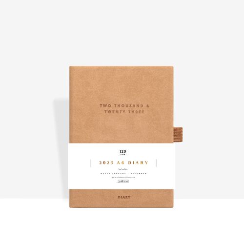 Brown Suede A6 2023 Diary
