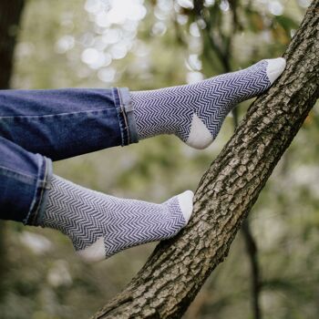 Chaussette nordique confortable et chaude pour l'hiver en laine naturelle, cadeau parfait pour Noël pour maman et papa (Magnus) 3