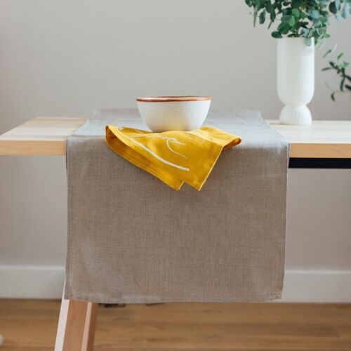 Table Runner in Natural Linen