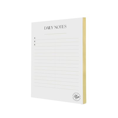 Bloc de notas "Daily Notes", A5, simple y dorado